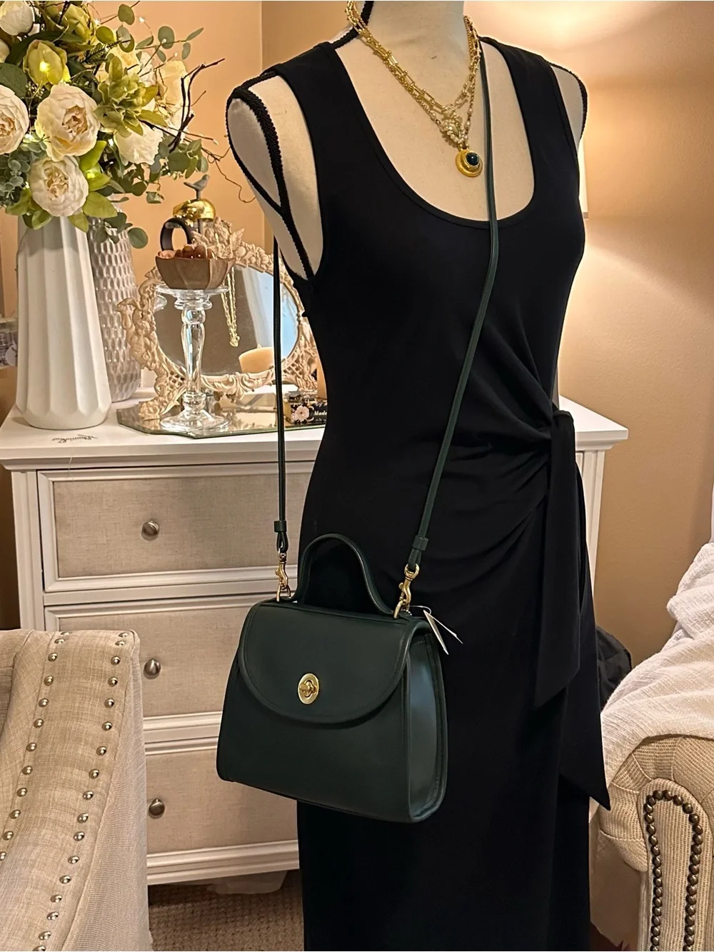 🔥 RARE COACH Bottle Green REGINA Bag | NWT - Picture 12 of 17